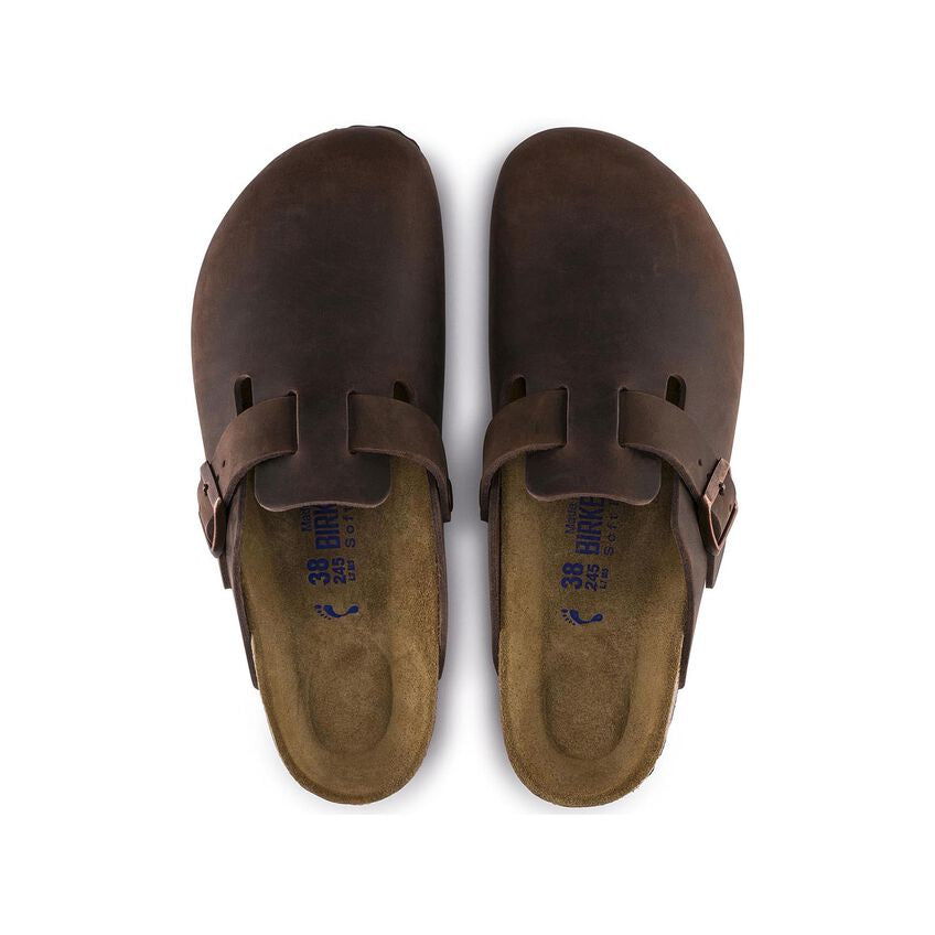 Birkenstock Boston Soft Footbed (Unisex) - Habana Oiled Leather