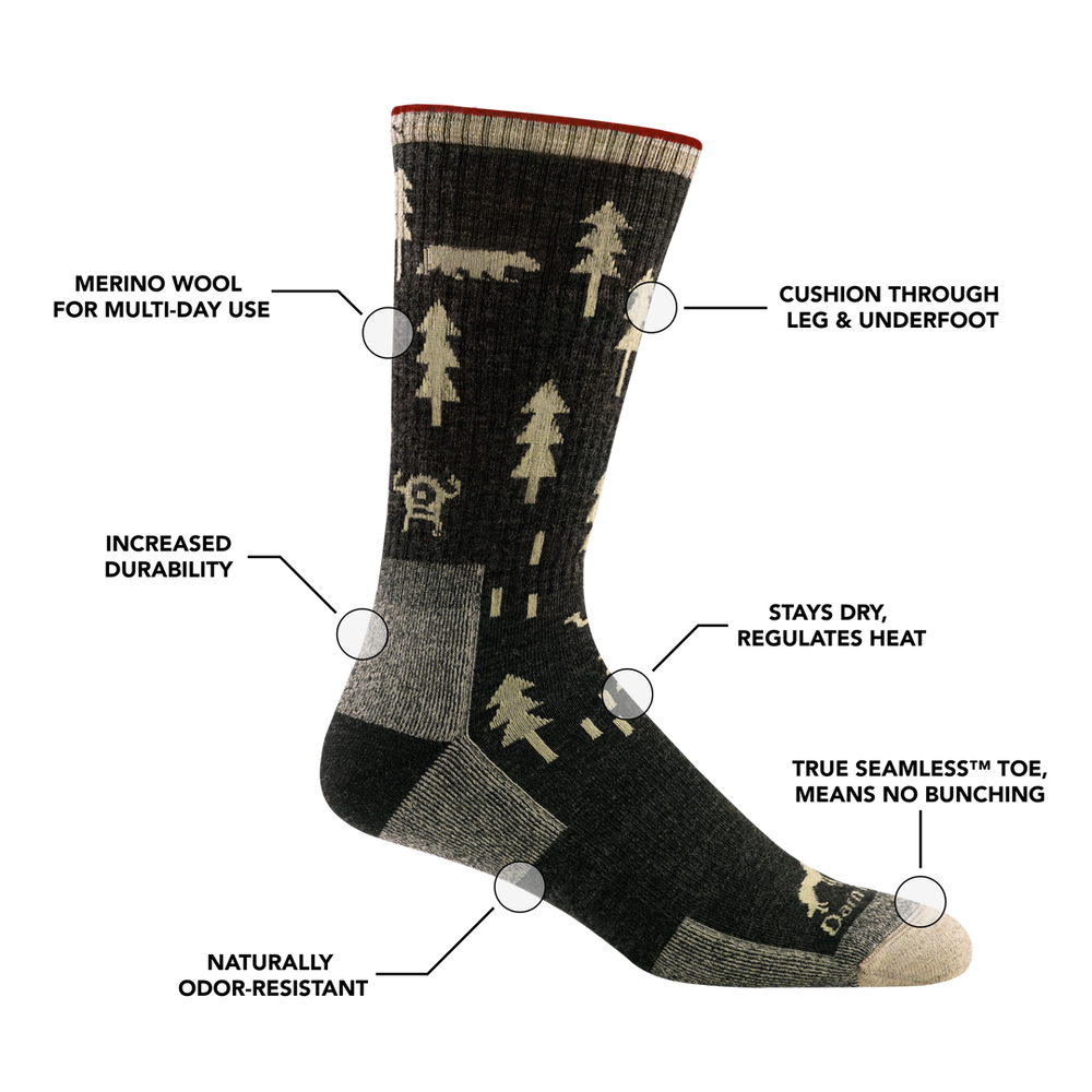 Darn Tough ABC Boot Midweight Hiking Sock (Men's) - Forest