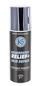 K5 Neuropathy Relief & Skin Healing Cream – Doctor Recommended for Feet, Legs and Toes – Over 20 Vitamins & Minerals – Reduce Neuropathy Symptoms & Repair Damaged Skin (8 Fl Oz)