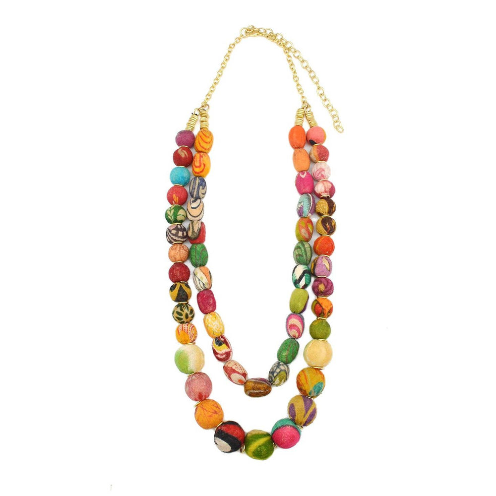 Aasha Circle and Oval Beads Necklace