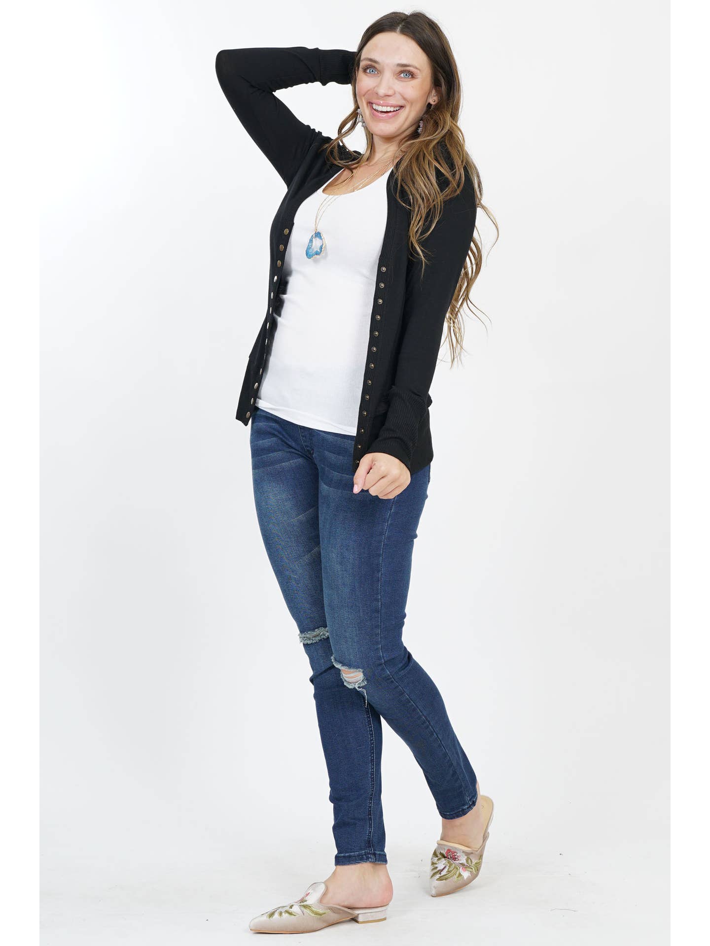 Plus size snap cardigan best sale