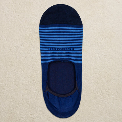 Marcoliani Milano Pima Cotton Invisible Touch Original Socks - Striped