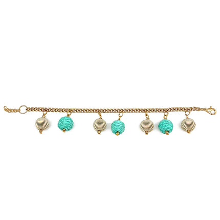 Sachi Turquoise Waters Bracelet - Small Circle Charms