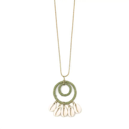 Sachi Calming Sage Collection Necklace - Ring, Cowrie Shells