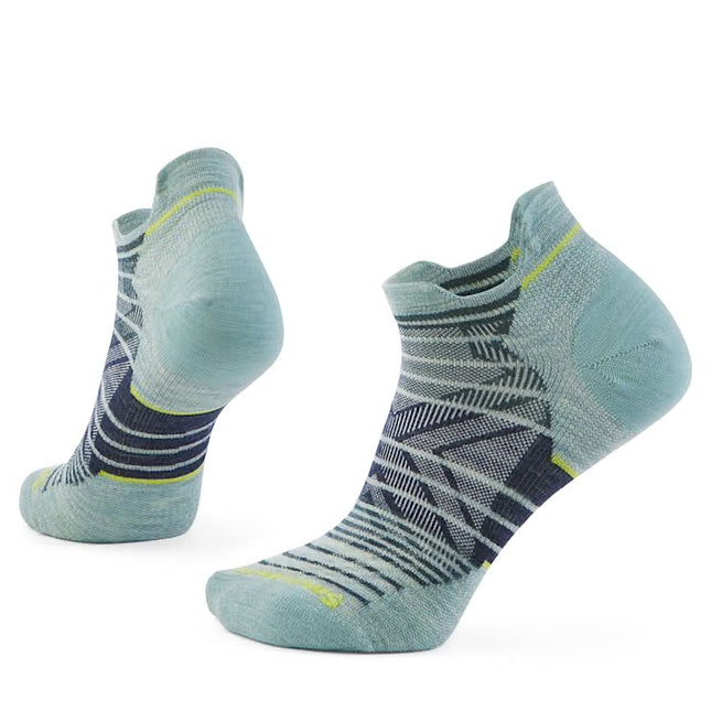 Smartwool Run Zero Cushion Stripe Low Ankle Sock (Women's) - Frosty Green