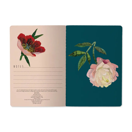 BV by Bruno Visconti Peonies On Black  Notebook