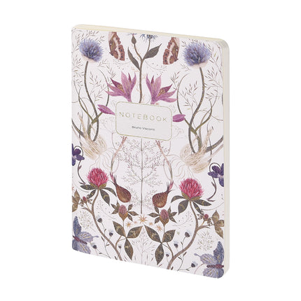 BV by Bruno Visconti Vegan Leather A5 Notebook - Symmetrical Flora