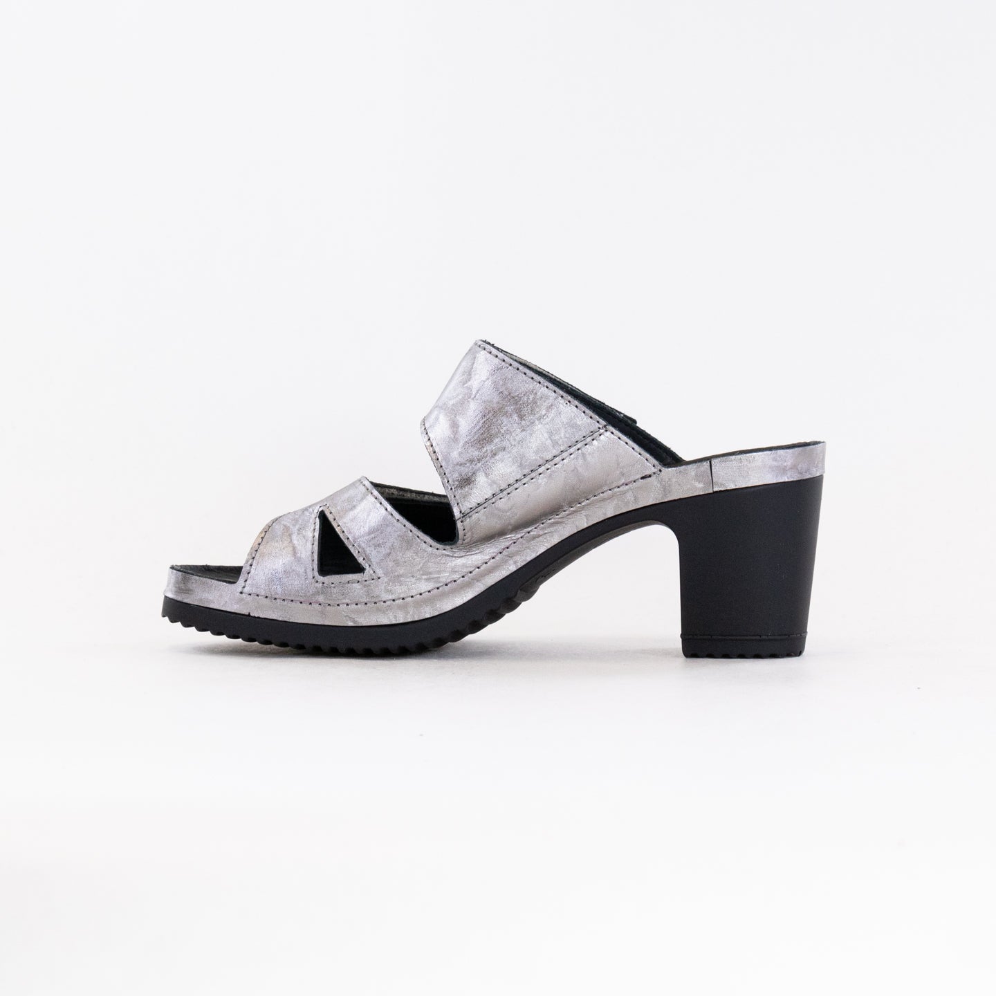 Vital Petra Mule Sandal (Women's) - Platinum Metallic Leather