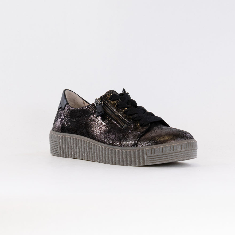Gabor Zip Sneaker 33.334.37 (Women's) - Black Metallic