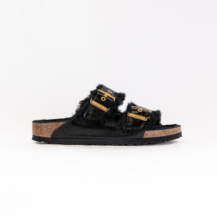Birkenstock Arizona Shearling Eyelets (Women's) - Naplak Black