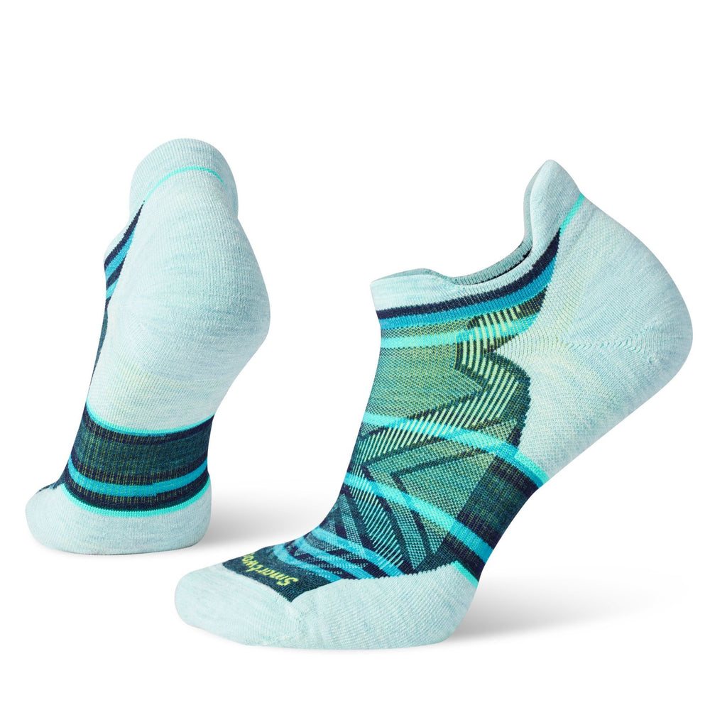 Smartwool Run Stripe Low Ankle Socks Targeted Cushion - (Women's) - Twilight Blue