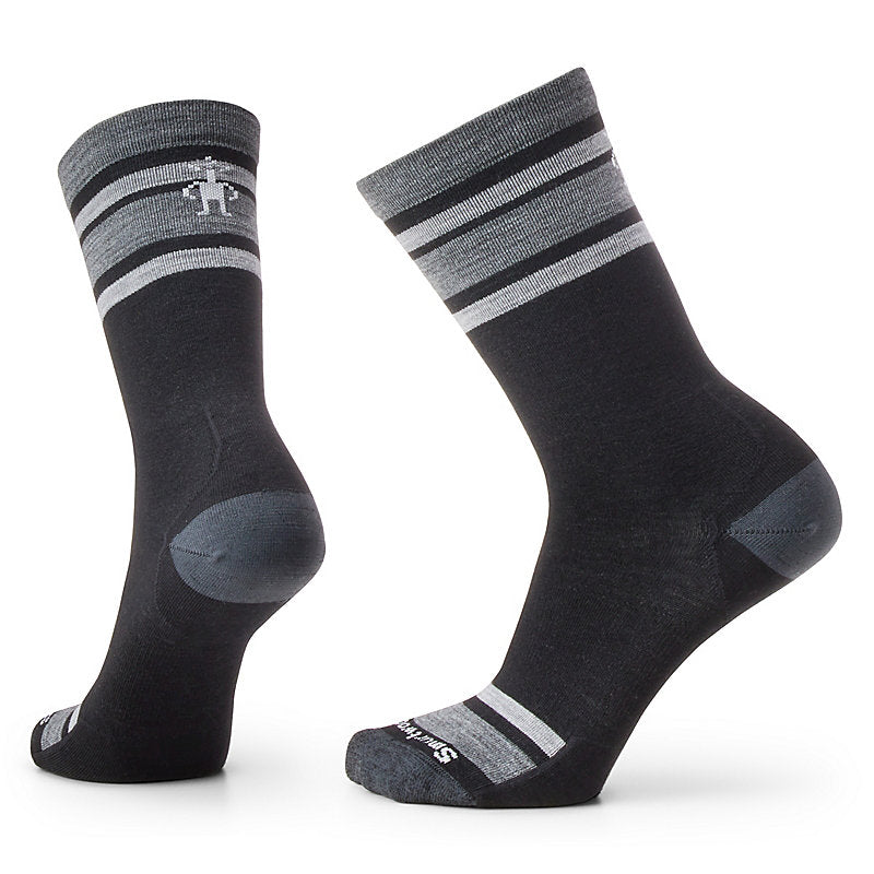 Smartwool Everyday Top Split Stripe Zero Cushion Crew Socks (Unisex) - Black/Charcoal