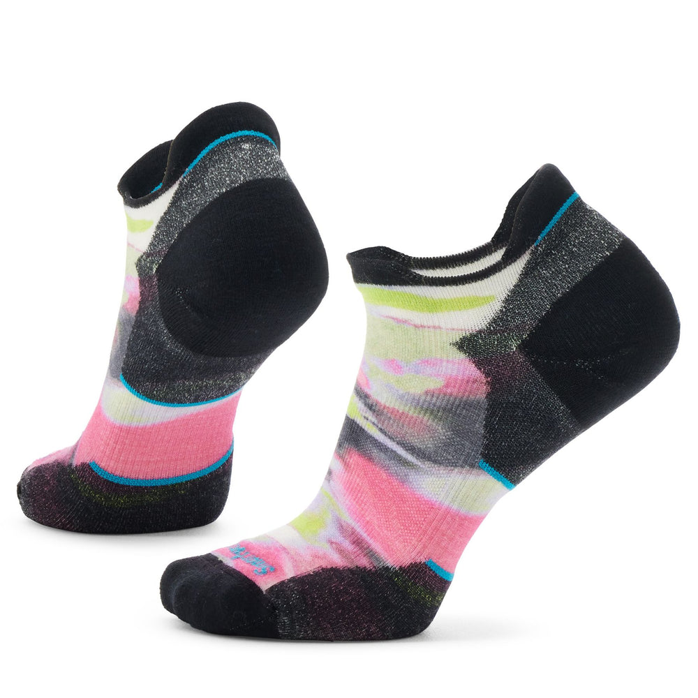 Smartwool Run Brushed Print Low Ankle Socks Targeted Cushion (Women's) -  Power Pink