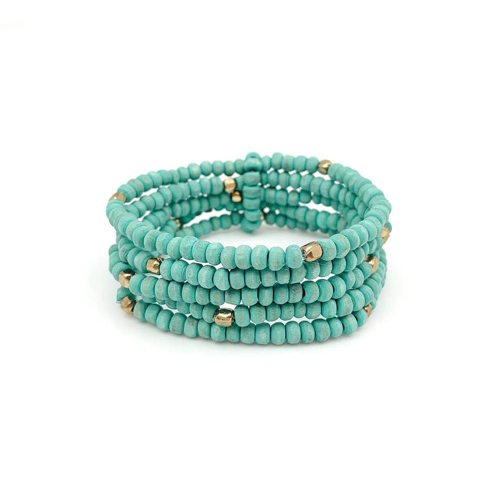 Sachi Chromatic Hues - Sea Green Multi-Strand Bracelet
