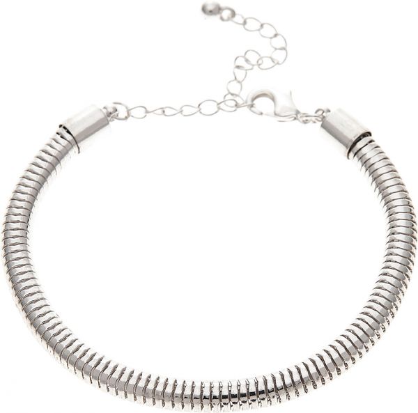 Silver Thick Snake Chain Bracelet