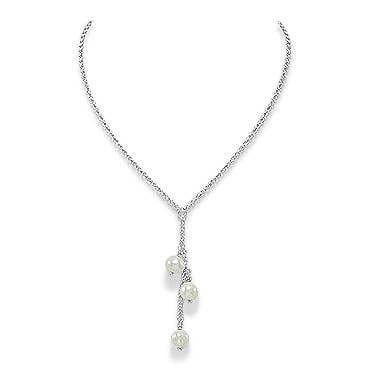 Freshwater Pearl/Sterling Triple Y Necklace