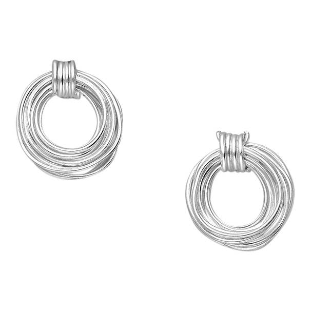 Sterling Small Wire Wrap Post Earrings