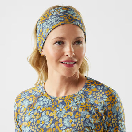 Smartwool Thermal Merino Reversible Headband - Nightfall Blue Floral
