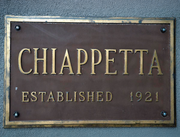 Chiappetta Shoes store 1921 plaque.