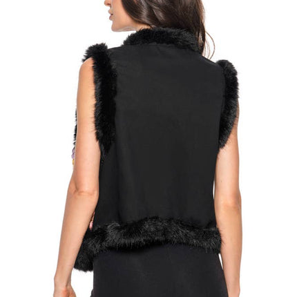 ADORE Floral Faux Fur Vest