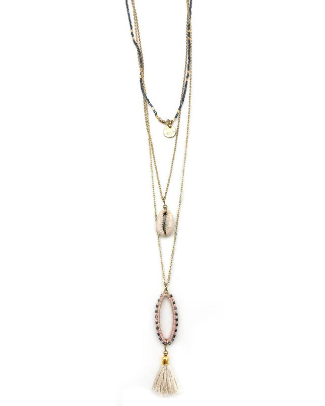 Sachi Shell and Tassel Necklace