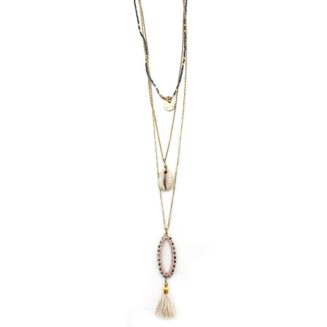 Sachi Shell and Tassel Necklace