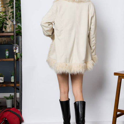 STOOSH Shaggy Fur  Mid Length Jacket