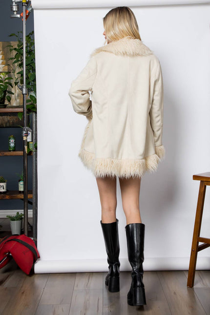 STOOSH Shaggy Fur  Mid Length Jacket