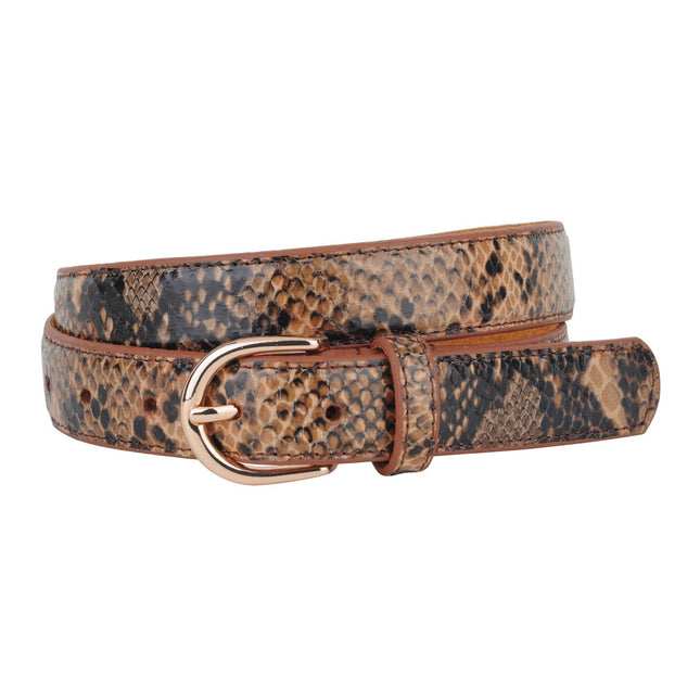 Golden-Brown Snakeskin Belt