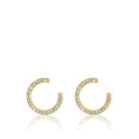 Karine Sultan Sparkle Small Open Hoop Earring