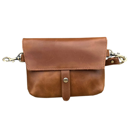ROMA Crazy Horse Genuine Leather Crossbody - Small
