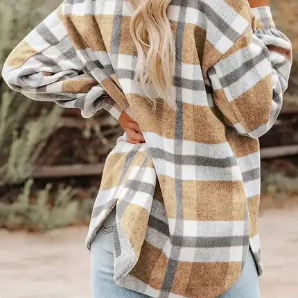 LOVESOFT Khaki Flannel Shirt Jacket