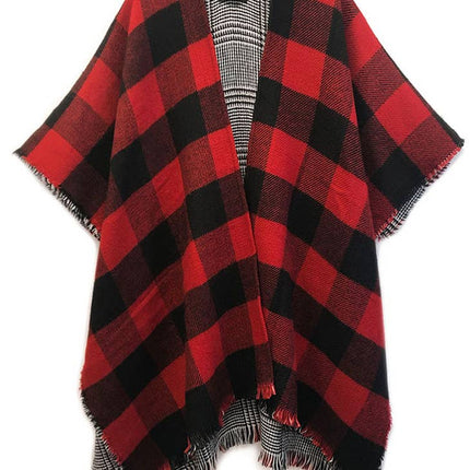 Reversible Plaid Kimono
