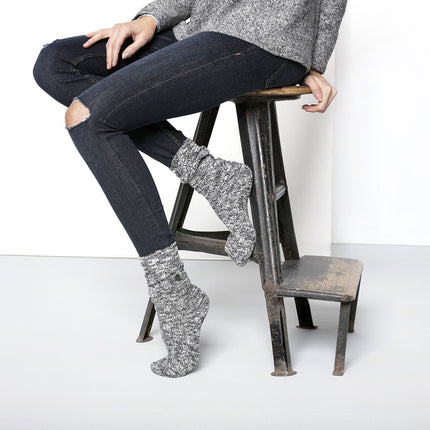 Birkenstock Cotton Slub Sock - Black/Grey