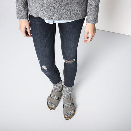 Birkenstock Cotton Slub Sock - Black/Grey