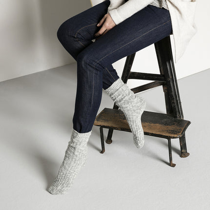 Birkenstock Cotton Slub Sock - Grey/White