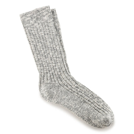 Birkenstock Cotton Slub Sock (Men's) - Gray/White