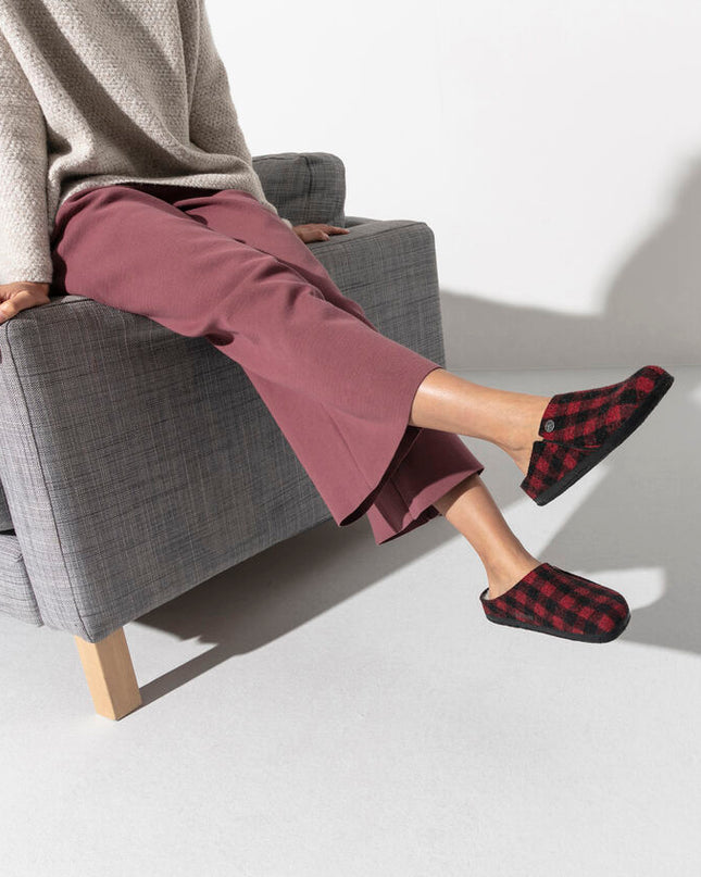 Birkenstock Zermatt Shearling (Women's) - Plaid Red