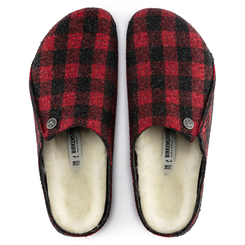 Birkenstock Zermatt Shearling (Women's) Plaid Red – Chiappetta Shoes