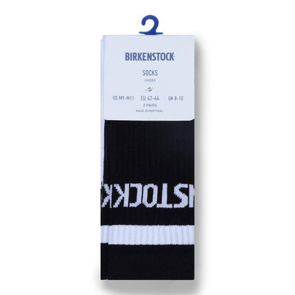 Birkenstock Cotton Crew Socks 2-Pack - Black/White