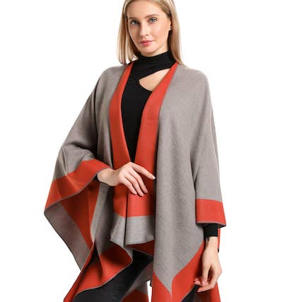 Hollyn Reversible Cape Wrap