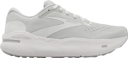 Brooks Ghost Max (Women's) - White/Oyster/Metallic SIlver