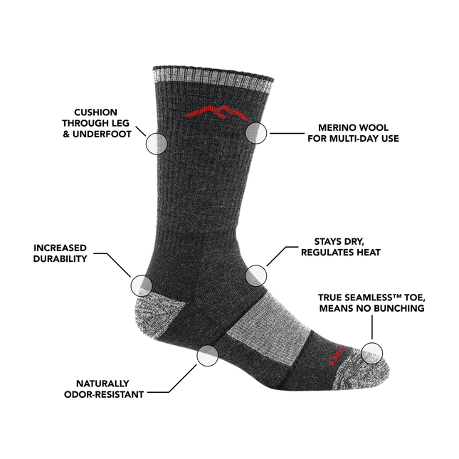Darn Tough Men's Hiker Boot Midweight Hiking Socks - Lime