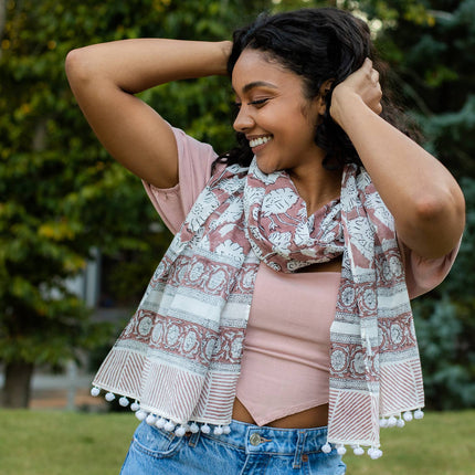ANJU BLOCK PRINTED SCARF