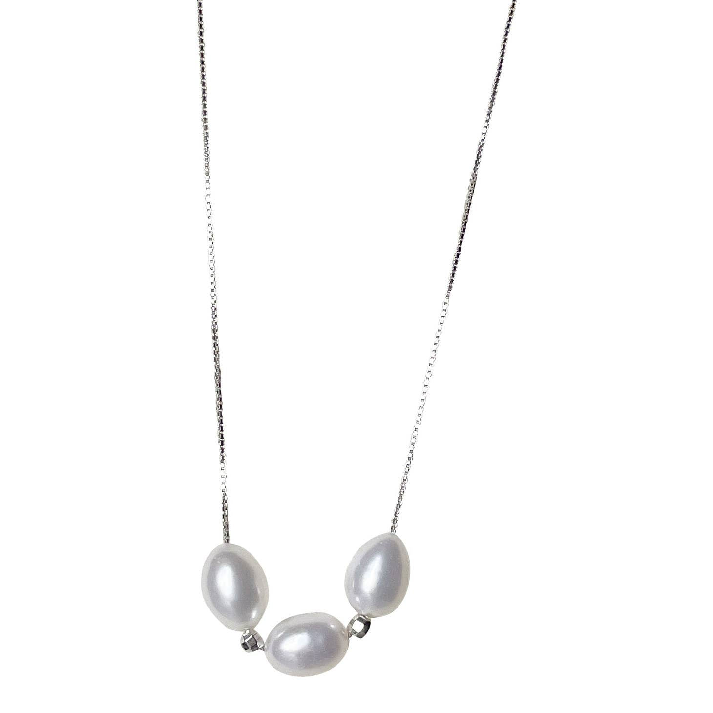 3 Freshwater Pearl/Spacers Necklace