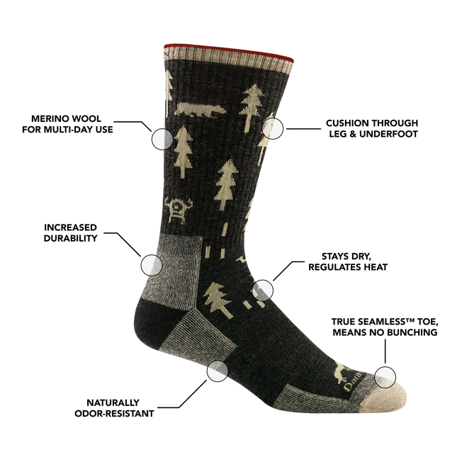 Darn Tough ABC Boot Midweight Hiking Sock (Men's) - Forest