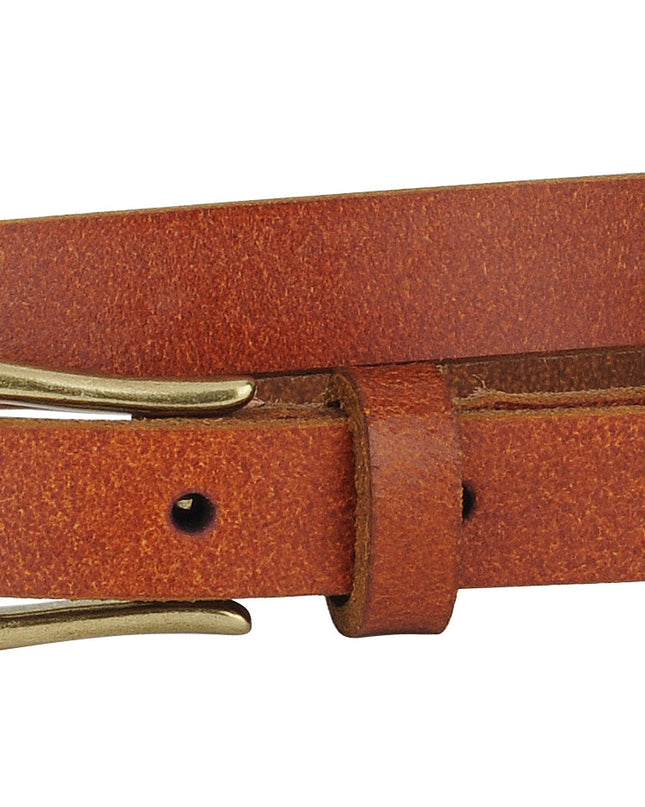 Basic Skinny Equestrian Buckle Leather Belt
