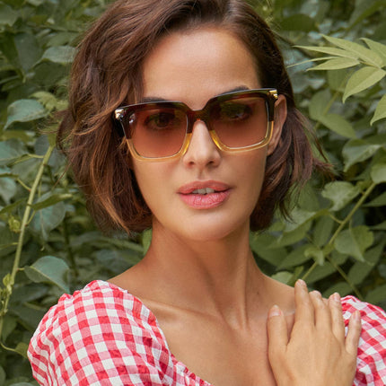 Luxe Fallon - Mahogany/Nude Sunglasses