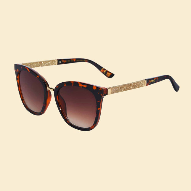 Luxe Natalia - Tortoiseshell/Glitter Sunglasses