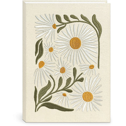 FABRIC EMBROIDERED JOURNAL FLOWER MARKET DAISY